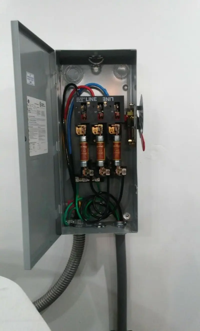 Three-phase disconnect switch installed for Electrical Wiring & Rewiring in East Hanover